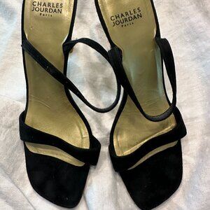 Suede Spike Sandals Charles Jourdan Size 8.5 B